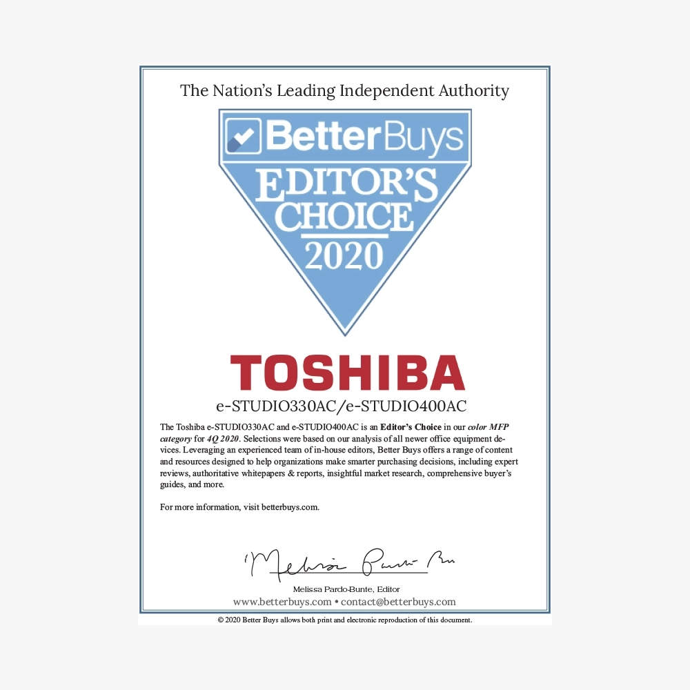 Toshiba-e-STUDIO330AC-editors-choice-certificate copy